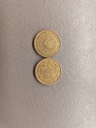 2 Monete 50 Centesimi Euro 1999