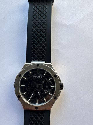 Reloj Police Doble Cara Negro/Plata
