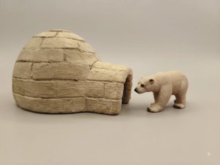 Iglú y Oso Polar escala Madelman.