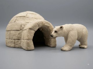 Iglú y Oso Polar escala Madelman.