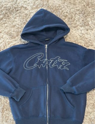 Sudadera Corteiz Azul con Cremallera