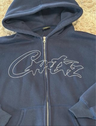 Sudadera Corteiz Azul con Cremallera