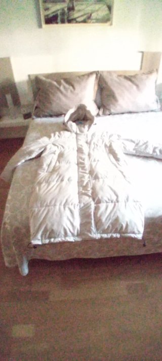 Abrigo largo beige talla M