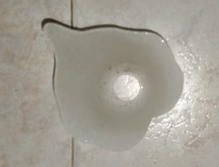 Coppia applique floreale vetro opalino
