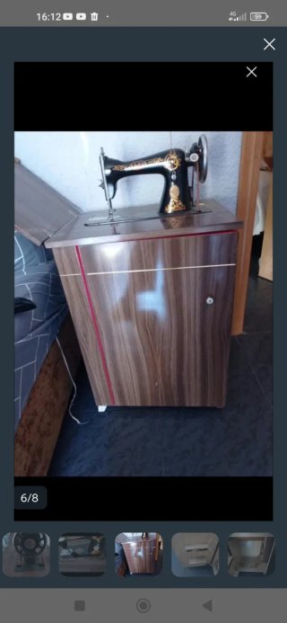 Máquina de coser alfa antigua