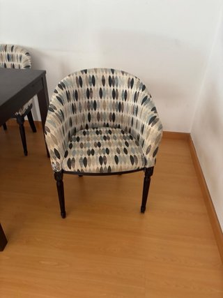 Mesa comedor extensible wengué y 6 sillas
