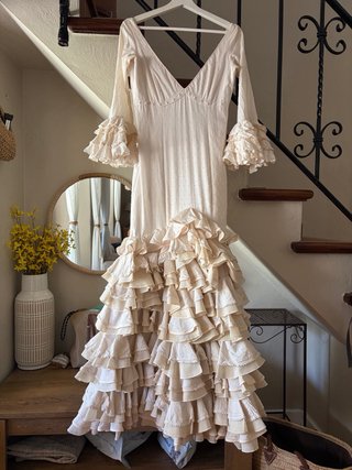 Vestido Flamenca Beige Micaela Villa