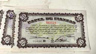 Papel de Fianza 1000, 100, 50 y 10 Ptas