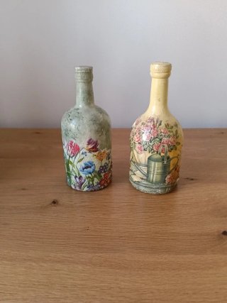 Botellas y Sifones Decorados a Mano