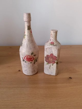Botellas y Sifones Decorados a Mano