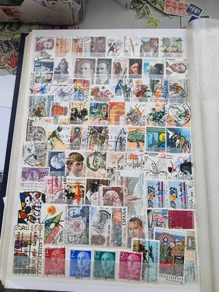 Lote de sellos de España Matasellados