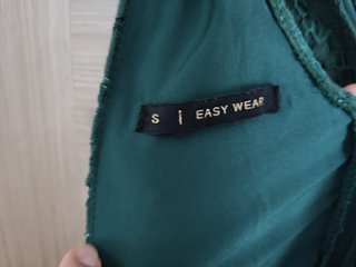 Vestido fiesta encaje verde talla S - EASY WEAR