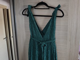 Vestido fiesta encaje verde talla S - EASY WEAR