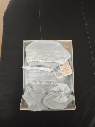Conjunto primera puesta Solita azul bebé