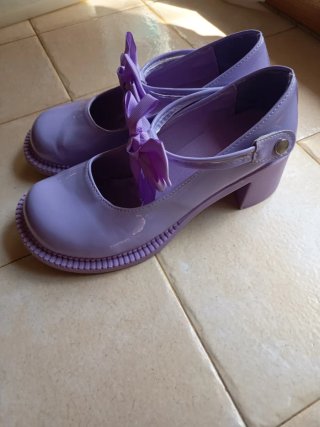 Zapatos Lila Tacón Mary Jane Talla 38