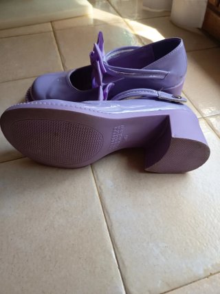 Zapatos Lila Tacón Mary Jane Talla 38