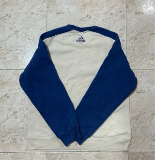 Sudadera Adidas Retro Azul y Beige Talla L