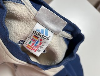 Sudadera Adidas Retro Azul y Beige Talla L