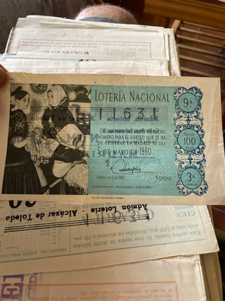 Boletos Loteria Nacional 1960
