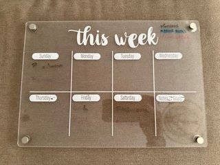 Organizador Semanal Acrílico Transparente