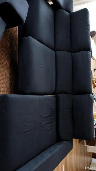 Sofá com chaise longue antracite em tecido