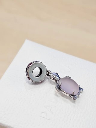 Pandora Charm Tortuga Rosa Plata