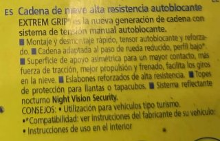 Cadenas Nieve Michelin Extrem Grip 58