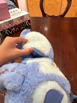 Bolso/Mochila Stitch Disney Azul y Beige