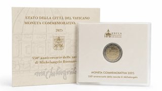 Moneda Vaticano 2025 550 Aniversario Miguel Ángel