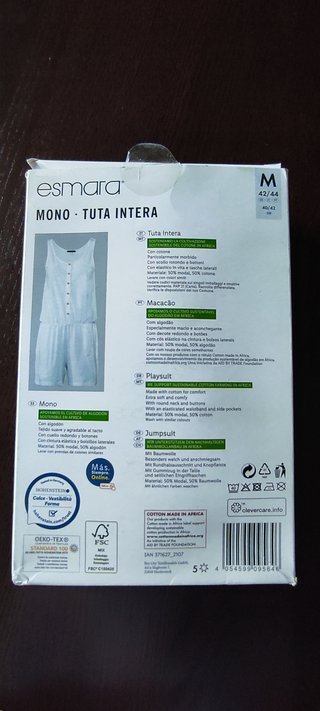 Mono blanco de algodón