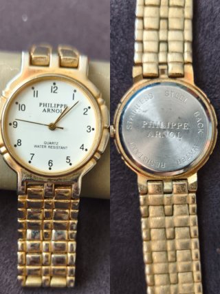 Reloj Philippe Arnol Vintage Dorado y Acero