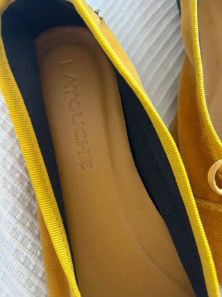 Latouche Bailarinas Terciopelo Amarillo T.39