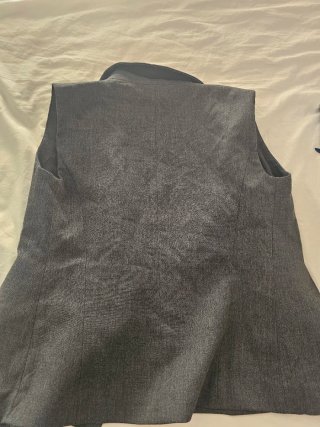 Chaleco Zara Gris Doble Botonadura