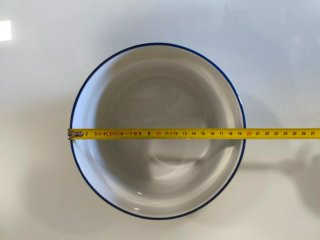 Set cazuela cerámica vintage y cesta mimbre