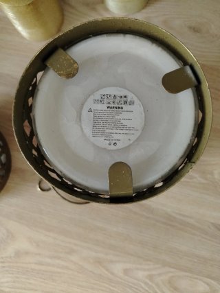 Coppia Lanterne Porta Candela Metallo Dorato