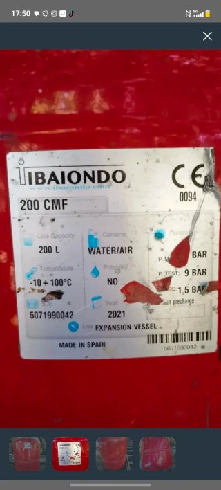 Vaso de expansión IBAIONDO 200 L