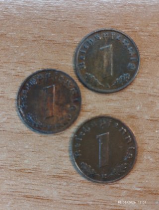 3 Monedas originales Antiguas Deutsches Reich.