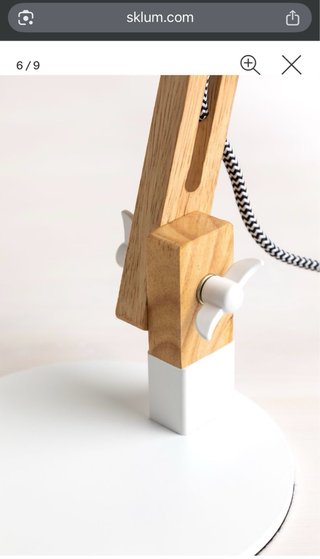 Lámpara de escritorio SKLUM madera y metal