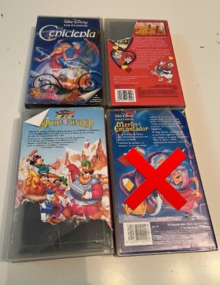 Lote Películas VHS Disney Clásicos