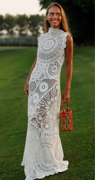 Vestido crochet blanco Zara  Talla S