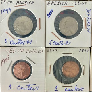 Lote 16 monedas USA antiguas