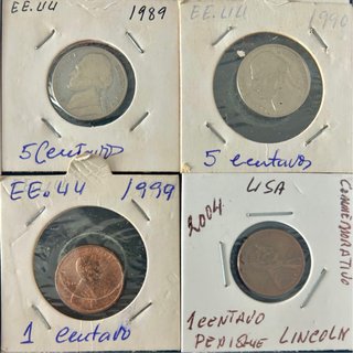 Lote 16 monedas USA antiguas