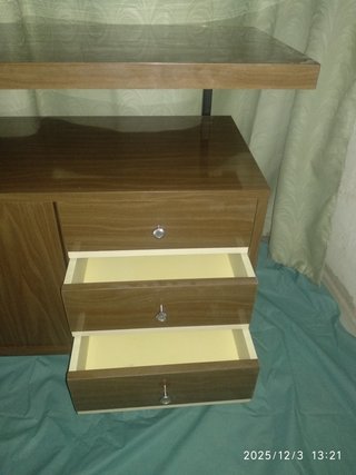 Mueble TV Vintage Madera y Cristal