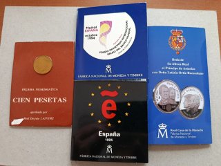 Lote monedas 2000 Pesetas y 12 Euros