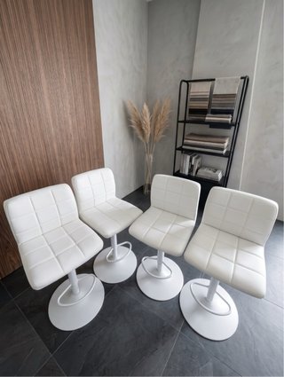 Taburete Giratorio Blanco,