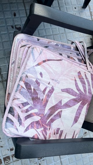6 Cojines para silla con estampado floral