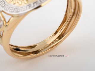 anillo oro 18k con piedra con circonita