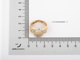 anillo oro 18k con piedra con circonita