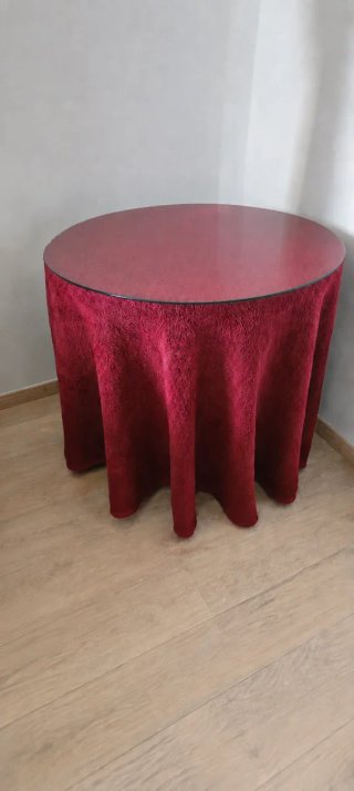 Mesa camilla redonda con cristal