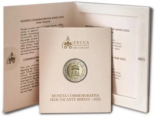 2 Euro Vaticano 2025 Sede Vacante MMXXV FDC